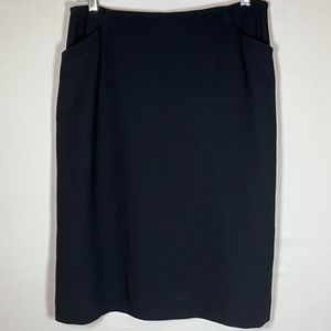 Jones New York black lined pencil skirt, pockets & back zipper. Women’s size 12